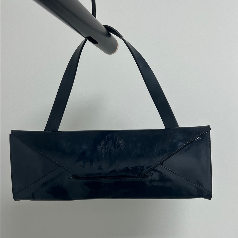 Jil Sander Blue Patent Leather Envelope Bag